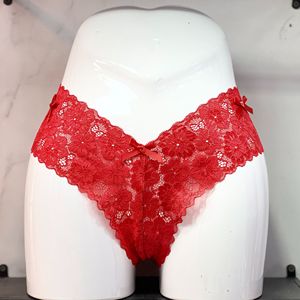 <b>Lace</b> Women's Underwear Sexy <b>Elastic</b> Comfortable Solid Color Women's Thong Fashionable and Erotic Hot Pants - Product Image 1