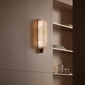 Minimalist Modern Natural Spanish Marble Wall <b>Lamp</b> Led 100V 240V For Entryway Living Room Bedroom <b>Study</b> Hallway Hotel Corridor - Product Image 3