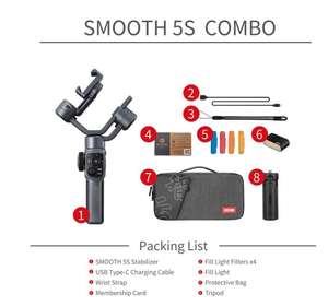 ZHIYUN Smooth Combo Teléfono Handheld Gimbal Estabilizador 3 - Axis Phone Gimbal ZHIYUN Smooth 5S para iPhone Samsung Huawei <span class=keywords><strong>Xiaomi</strong></span> - Product Image 5