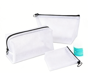 Sac de Maquillage Cosmétique Écologique en PVC Grande Capacité avec Fermeture Éclair Détachable, Personnalisable avec Logo, Vente en Gros, Idéal pour Pinceaux de Maquillage et Voyage - Product Image 4