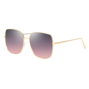 Lunettes de soleil carrées en métal personnalisées pour femmes, verres en résine UV400, monture marron, style urbain tendance, protection solaire pour la conduite et les voyages - Product Image 4