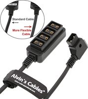 Adaptateur Type-C Alvin's Cables, répartiteur D-Tap, 4 connecteurs mâles, 4 connecteurs femelles, hub d'alimentation pour batterie de caméra V-Mount, 70 cm, cuivre pur, PVC