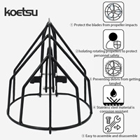 Penutup Pelindung Baling-Baling Motor Tempel Baja Tahan Karat KOETSU, Cocok untuk Motor Perahu Karet, Penutup Pelindung Universal