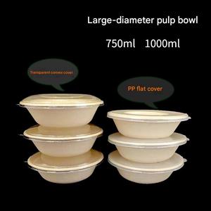 Custom Biodegradable Printing Logo 460ml 680ml 750ml 850ml 1000ml Disposable Pasta Salad Bowl With <b>Lid</b> - Product Image 5