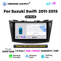 MEKEDE Autoradio multimédia Android avec écran tactile GPS, FM, DSP, 8 cœurs, 6+128 Go pour Suzuki Swift 2011-2015