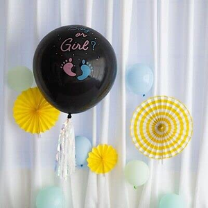 Baby Boy or Girl Gender Reveal Balloon Set Black Latex for Diwali and Thanksgiving Celebrations - Product Image 4