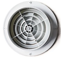 Diffuseur d'air circulaire ABS épaissi diffuseur rond pour système HVAC sortie d'air sortie d'air rotative