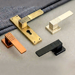 Modern Square Rose <b>Door</b> Handles <b>Lock</b> Set Ambidextrous Touch Control Easy Installation Premium Minimalist Design <b>Door</b> <b>Doors</b> - Product Image 1