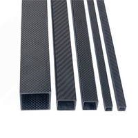 Tube carré télescopique en fibre de carbone de 25 mm, tige en fibre de carbone pour drone, cadre robotique
