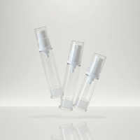 Bouteille Pompe Airless en Plastique Vide AS en Gros 5ml 10ml 15ml pour Emballage Cosmétique Crème Soin Visage Lotion Vaporisateur Sous Vide