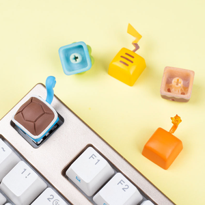 Tapa de teclado <span class=keywords><strong>Pokemon</strong></span> Anime Cute Tail Keycaps Pikachu Gengar Eevee para Teclado mecánico de eje cruzado 3D resina Keycaps mejor regalo - Product Image 3