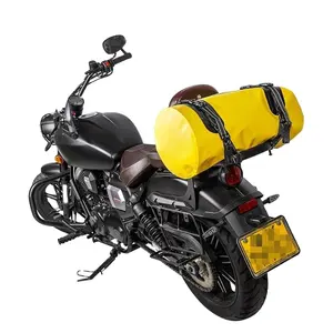 custom logo odm 500D PVC 25L travel delivery soft motorcycles tail rear saddle moto pannier bag for classic motorcycle back seat