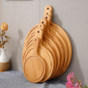 Custom Logo Accepted Eco-Friendly Pine Round <strong>Pizza</strong> <strong>Plate</strong> Wooden Cake Fruit Tray Western Steak <strong>Pizza</strong> Base <strong>Plate</strong> for Dinner Use - Product Image 6