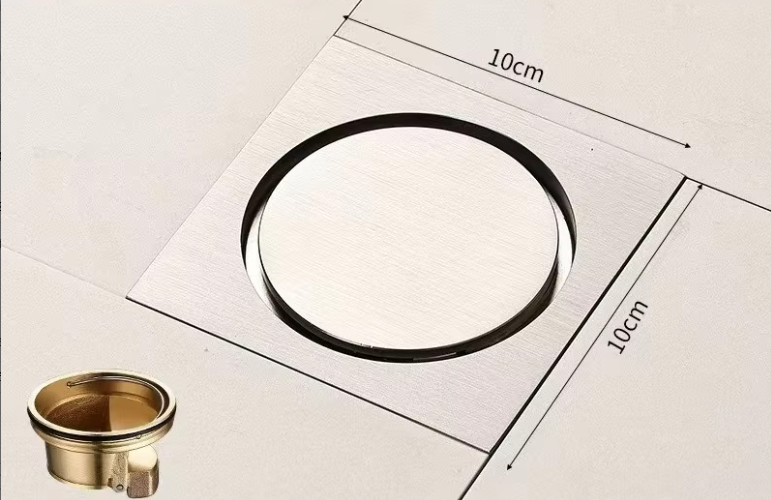 Brushed nickel round invisible