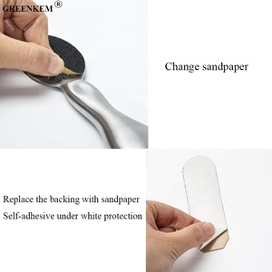 Lime à <span class=keywords><strong>sable</strong></span> réutilisable double face en acier inoxydable pour les soins des <span class=keywords><strong>pieds</strong></span> lime à callosités outil de pédicure professionnel vente en gros - Product Image 5