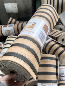 Rollo de papel tapiz de espuma XPE moderno, autoadhesivo, a rayas, geométrico, pegatina de pared, antiestático, impermeable para rejilla de sala de estar - Product Image 2