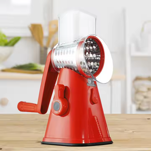 Outil de découpe manuel 3-en-1 en acier inoxydable pour légumes et fruits, éplucheur et coupe-tomates à manivelle pour la cuisine domestique - Product Image 3