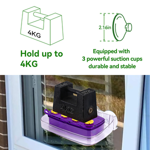 Comedero de colibrí <span class=keywords><strong>Bebedero</strong></span> PC Plástico Comida salvaje Comedero de pájaros <span class=keywords><strong>Bebedero</strong></span> con 3 ventosas - Product Image 6