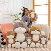 Peluche chat mignon, oreiller en peluche courte avec rembourrage en coton PP, 31-50 cm, design réaliste, poupée de câlin pour filles de 8 à 13 ans