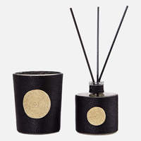 Mescente personnalisé fait à la main naturel sans fumée tasse romantique parfum de noël bougie de cire de soja diffuseur de roseau coffret cadeau