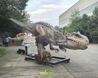 Dinosaures animatroniques grandeur nature, modèle de dinosaure à moteur servo, réaliste, en caoutchouc, fait main, Indominus Rex pour exposition en parc intérieur