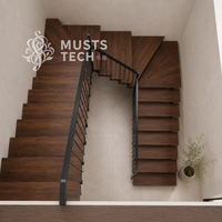 Escalier mono-à-capillaire sur mesure, de conception architecturale minimaliste et d'ingénierie de précision, pour résidence de luxe