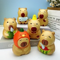 Meilleure vente : Jouet anti-stress Capybara Squishy en plastique EVA, sac en maille, à récupération lente, pour filles, vente en gros usine