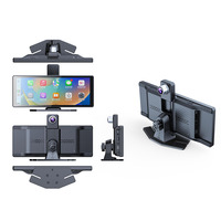 Pantalla Carplay Universal Portátil de 10.26 Pulgadas con 270 °   Cámara Giratoria con Resolución 4k+1080p, Conexión Inalámbrica Carplay y Android Auto, y GPS