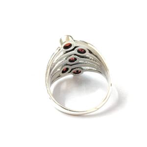 แหวนโกเมนเงินแท้ 925 แหวนพลอยโกเมน งานแฮนด์เมด คอลเลคชั่นแหวนสวย เครื่องประดับเงิน ราคาขายส่ง - Product Image 6