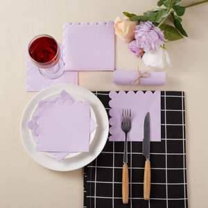 ผ้าเช็ดปากทรงหอยเชลล์พร้อมโลโก้ผ้าเช็ดปากสำหรับงานแต่งงานแบบกำหนดเองดูทันสมัย - Product Image 5