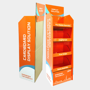 Stand <span class=keywords><strong>Display</strong></span> Lantai Lipat Modern Bergaya Pop Up dari Bahan Karton Bergelombang untuk Toko Ritel dan Iklan Supermarket - Product Image 4