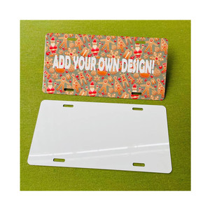 Placa <span class=keywords><strong>de</strong></span> matrícula <span class=keywords><strong>de</strong></span> aluminio para coche, impresión personalizada por sublimación <span class=keywords><strong>de</strong></span> Metal, 6x12x0.025 pulgadas, color blanco, gran oferta - Product Image 3