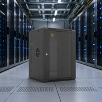 Rak Server Dinding yang Dapat Disesuaikan 4U - 18U dengan Lubang Kipas dan Saklar