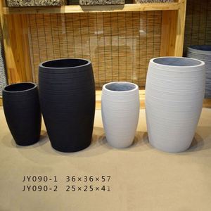 Concrete Nordic Round Oval Large Cement Outdoor <b>Planters</b> Flower Pots for Indoor Plants - Product Image 3