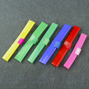 Các Nhà Sản Xuất Giá Thấp Sản Phẩm Cao <span class=keywords><strong>PVC</strong></span> Clip-On Thanh Trượt Dây Kéo Cho <span class=keywords><strong>PVC</strong></span> Phẳng Văn Phòng Phẩm Túi - Product Image 1