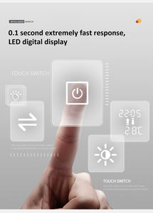 Взрывозащищенное зеркало для ванной комнаты отеля, инфракрасный датчик, анти-туман, круглое умное зеркало для ванной комнаты, зеркало для ванной с <span class=keywords><strong>Bluetooth</strong></span>-динамиком - Product Image 5