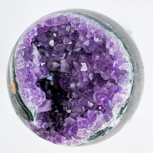 Hot Selling Crystal Cluster Edelsteen Steen Aangepaste Pure Natuurlijke Amethist Geode Bol