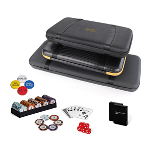 Étui à jetons de poker en cuir de haute qualité personnalisé pour casino de Las Vegas, 500/1000 jetons, étui en EVA - Product Image 1