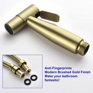 Спрей для биде Redge - Brushed gold, душевая лейка Shattaf, ручной распылитель для туалета, набор для ванной, тканевый подгузник, мойка - Product Image 3