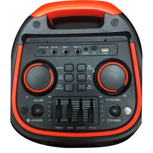 Enceinte portable double 8 pouces avec trolley, spectacle de lumière RGB, microphone sans fil, Bluetooth, FM, USB - Product Image 3