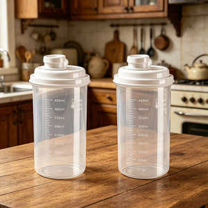 Transparent Airtight Sugar Jar 500Ml Flip Top Lid Kitchen Food Storage Container - Product Image 2