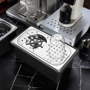 Enjuagador de Vasos para Fregadero de Cocina con Grifo, Drenaje y Bandeja Recolectora para Bares y Cafeterías - Product Image 4