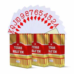 Cartes à jouer personnalisées imprimées au laser holographiques édition poker Texas Hold'em, design casino fabriqué sur mesure - Product Image 1