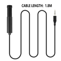 Microphone à condensateur omnidirectionnel filaire 3,5 mm haute sensibilité, réponse en fréquence 50Hz-15kHz, portable pour voiture et bureau