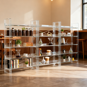 Rak Penyimpanan Multi lapisan akrilik bening desain berdiri bebas mengambang untuk buku mainan parfum kamar mandi dapur rumah kantor dekorasi - Product Image 5