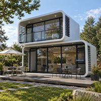 Maison préfabriquée Apple Cabin à double étage, maison capsule de luxe pour hôtel-resort, fabricant