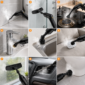 เครื่องทำความสะอาดไอน้ำแรงดันสูง 1500W พร้อมถังน้ำขนาดใหญ่ สำหรับทำความสะอาดบ้าน ห้องน้ำ ห้องครัว รถยนต์ รับผลิตแบบ OEM - Product Image 4
