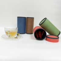 Tube d'emballage cadeau en carton cylindrique biodégradable 100 % recyclable, personnalisé en usine, pour boissons, thé et café, finition premium