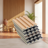 Panel Dinding WPC Desain Baru Harga Pabrik Cina Panel Dinding WPC Eksterior Panel Dinding Beralur
