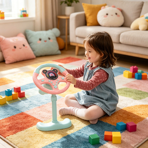Juguete de Volante de Simulación con Música, Juego de Conducción Interactivo Educativo Temprano - Product Image 2